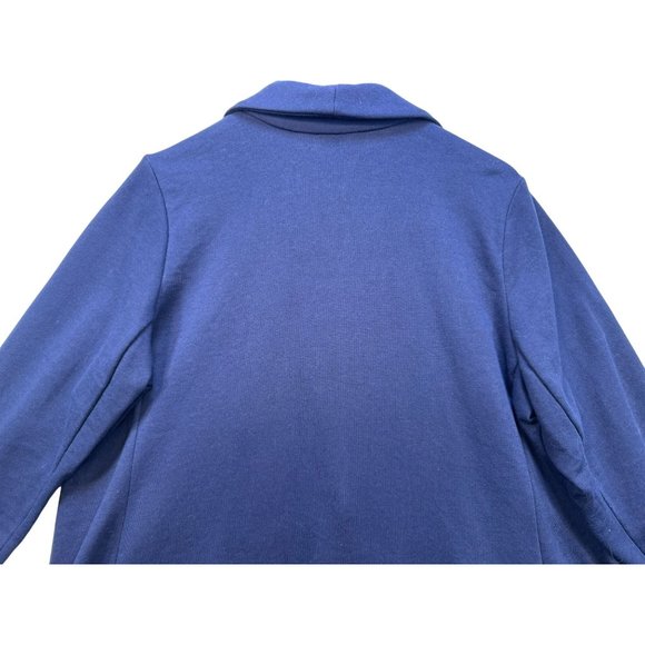 Susan Graver Weekend Womens Knit Blazer Jacket 2XL Blue Career Office - Picture 8 of 9